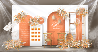 秋色婚礼暖色婚礼效果图图片