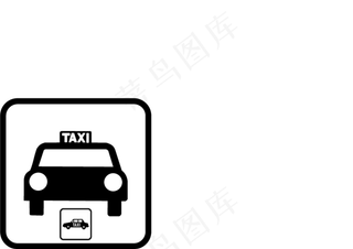 出租车 扁平化图标图片
