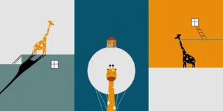 抽象几何装饰画图片