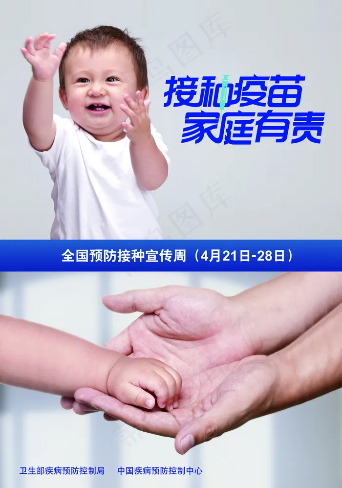 接种疫苗家庭有责海报图片(7227*10928像素(150dpi))psd模版下载