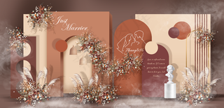 秋色婚礼迎宾区效果图图片