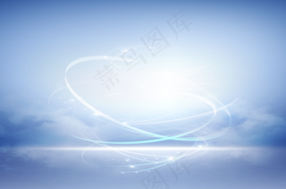 星光点缀的线条海报图片