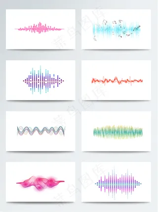 创意渐变声波素材图片