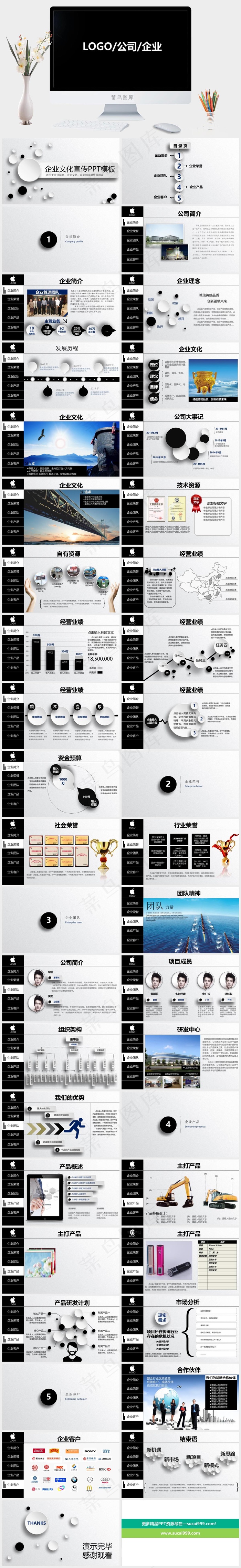 企业文化公司简介产品宣传动态PPT模板企业
黑色硬朗简洁高冷营销PPT模板