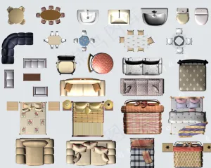 室内彩平图图片