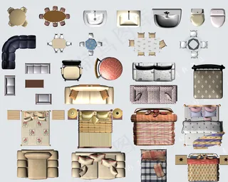 室内彩平图图片