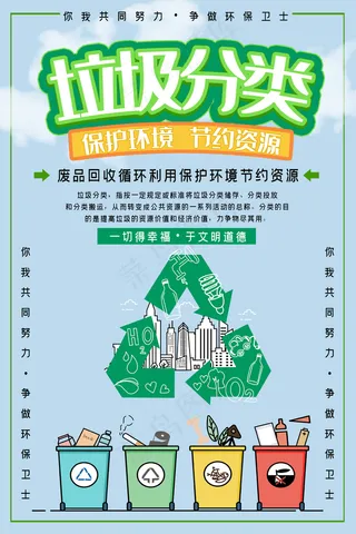 垃圾分类 海报图片
