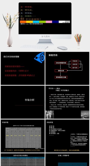 世联 _广州麓景台（原名）项目营销...黑色硬朗PPT模板