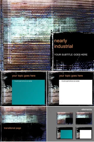 欧美工业PPT灰色实景风PPT模板