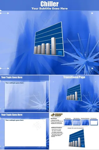 商务统计管理PPT蓝色简洁营销PPT模板