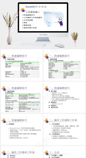EXCEL操作分享图表分享会白色PPT模板图表
白色PPT模板预览图