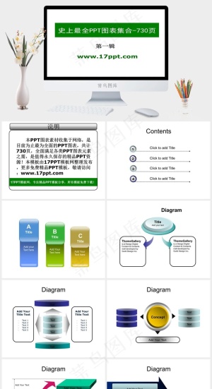 PPT模板图片图表图表集合白色营销简洁PPT模板白色营销简洁PPT模板预览图