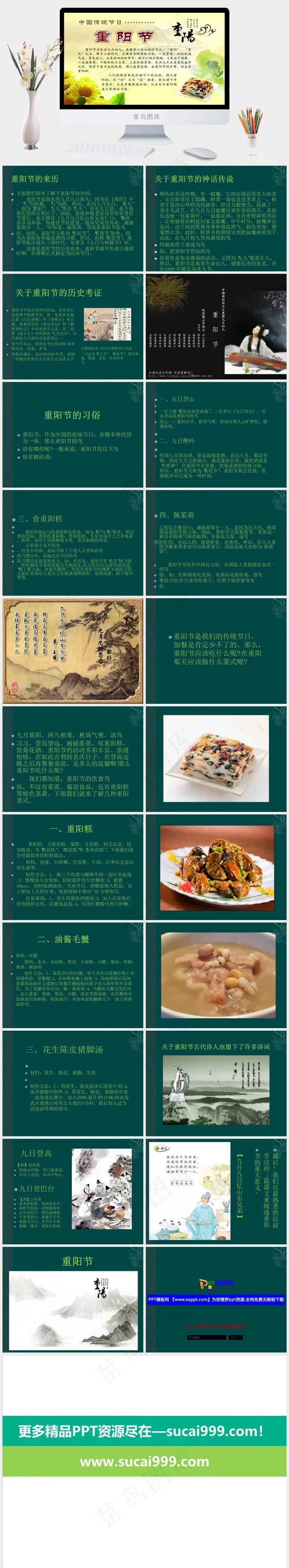 传统节日模板重阳黄色中国风PPT模板黄色中国风PPT模板