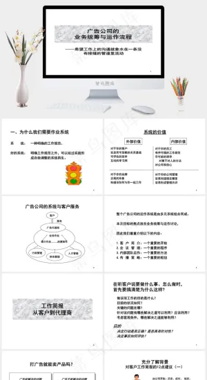 业务统筹ppt模板公司白色营销PPT模板白色营销PPT模板