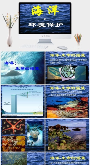 海洋与环境保护PPT演示稿蓝色实景风营销PPT模板蓝色实景风营销PPT模板预览图