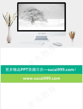 下雪了灰色白色简洁素雅PPT模板灰色白色简洁素雅PPT模板