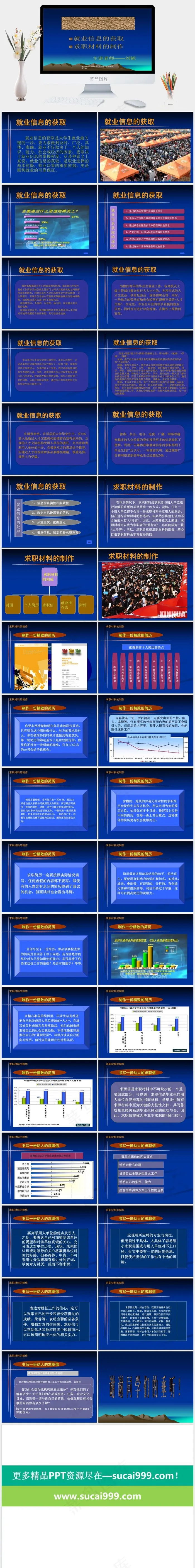 员工招聘人力资源管理PPT模板蓝色营销PPT模板