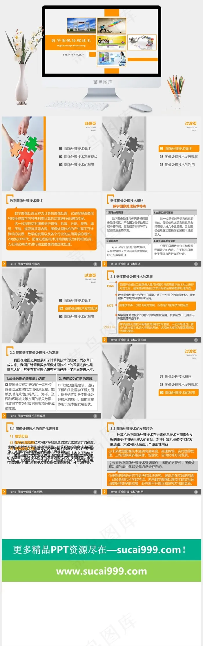 数字图像处理技术PPT课件灰色PPT模板灰色PPT模板