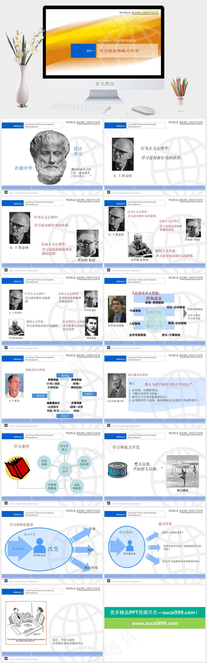 很棒的国外银行培训ppt模板（共1...白色营销PPT模板