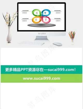 白色营销PPT模板