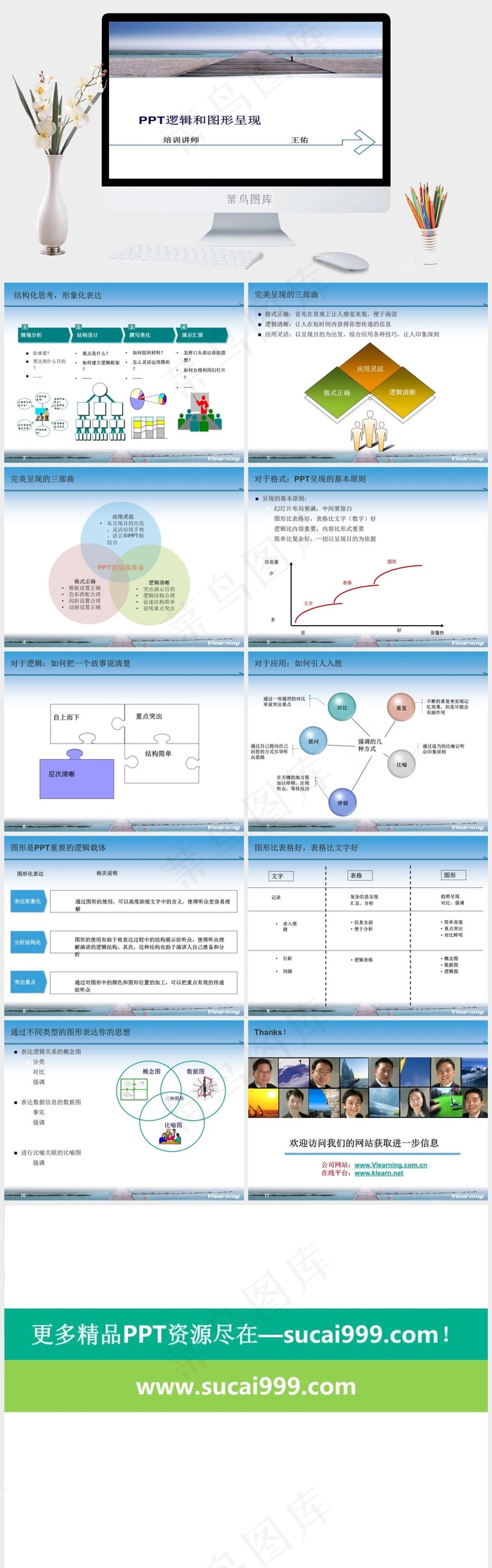 结构化思考图文培训白色实景风PPT模板白色实景风PPT模板