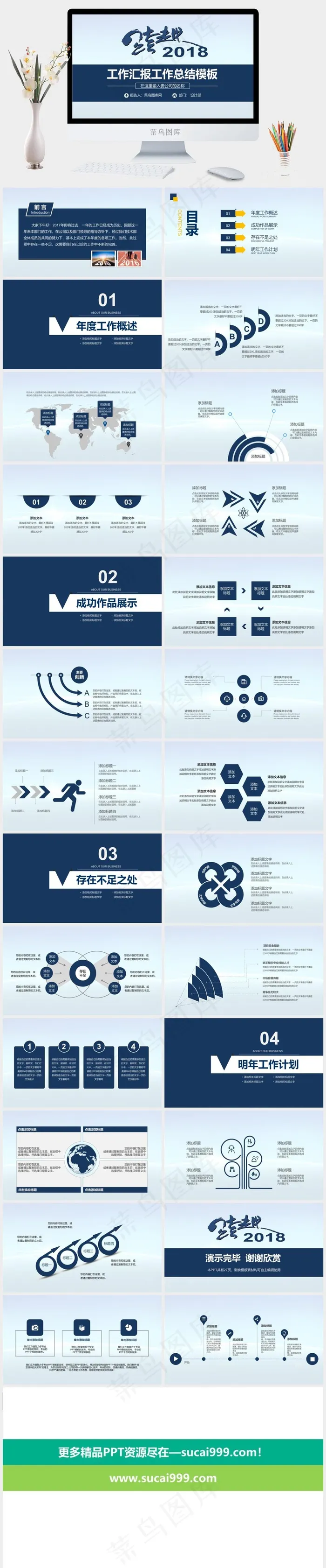 工作汇报工作总结模板公司工作总结工作汇报总结蓝色营销PPT模板蓝色营销PPT模板