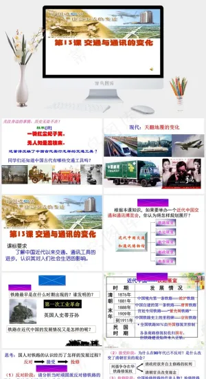 环保背景PPT白色实景风PPT模板