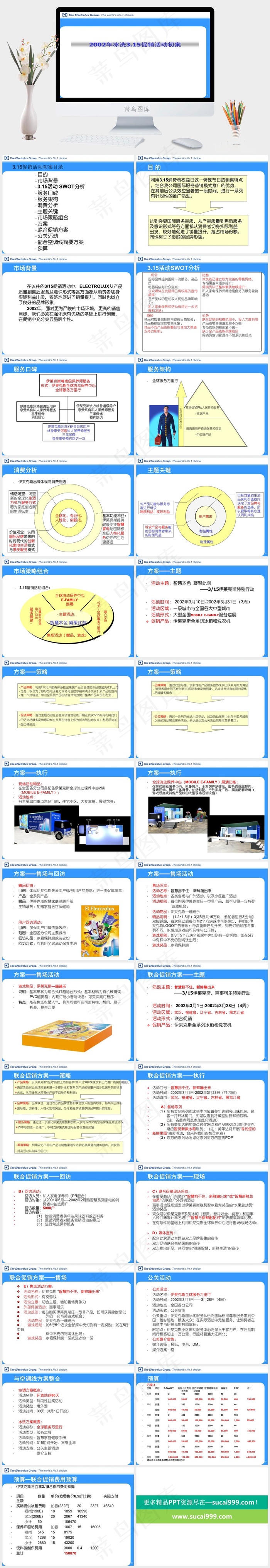 伊莱克斯3 15方案 盛世长城图片白色突出PPT模板