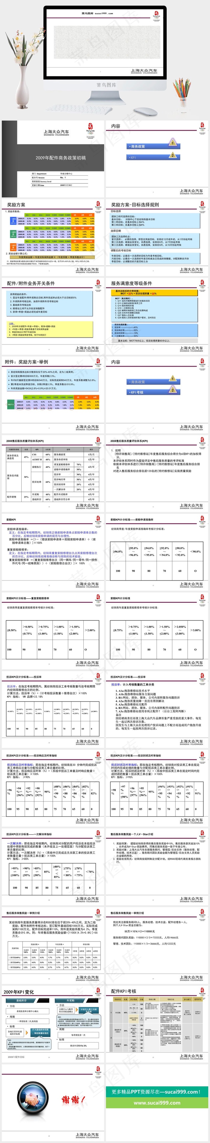 汽车商务ppt白色灰色突出PPT模板
