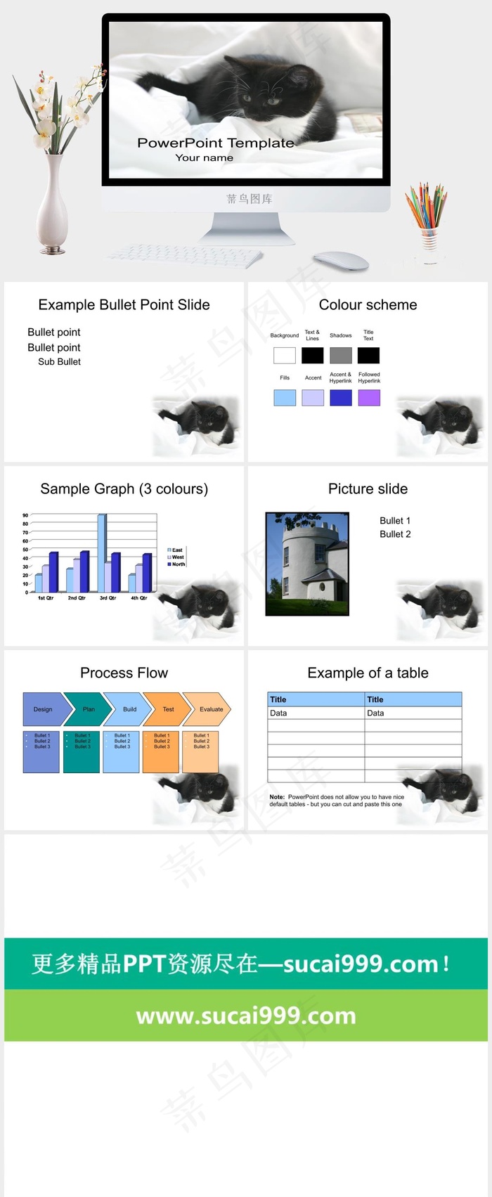 可爱猫咪ppt模板灰色实景风PPT模板白色实景风PPT模板