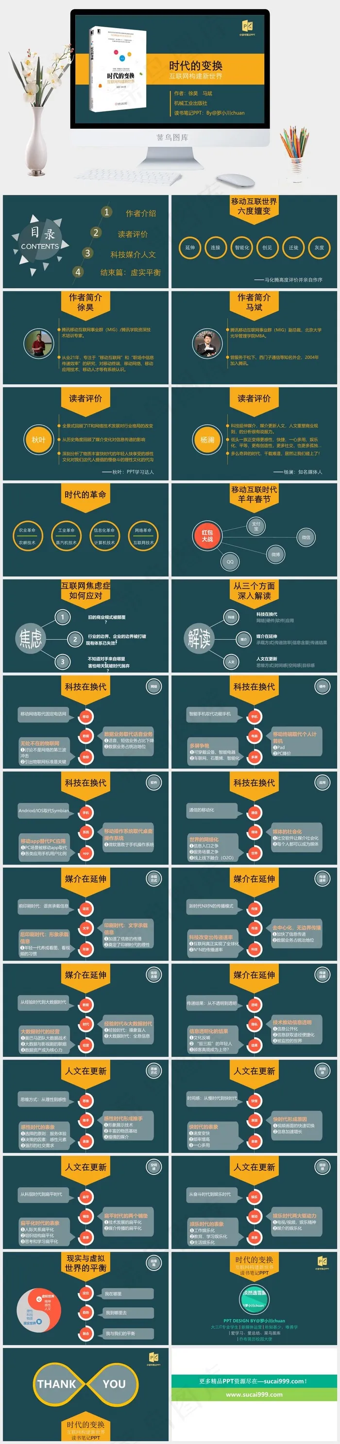 《时代的变换》互联网构建新世界读书...互联网科技读书青色标准PPT模板青色标准PPT模板