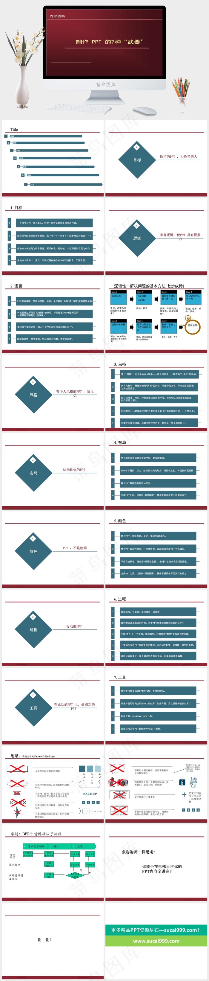 市场推广执行方案图片红色简洁营销PPT模板