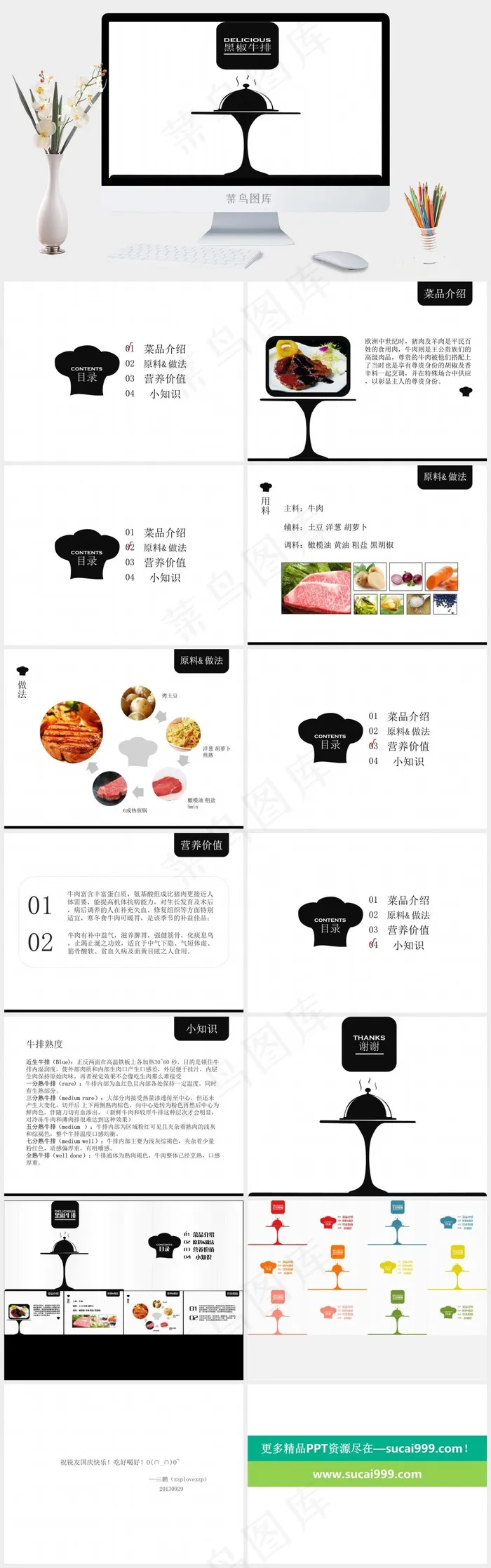 餐饮美食介绍PPT模板白色简洁PPT模板白色简洁PPT模板