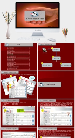 客户管理ppt模板突出PPT模板