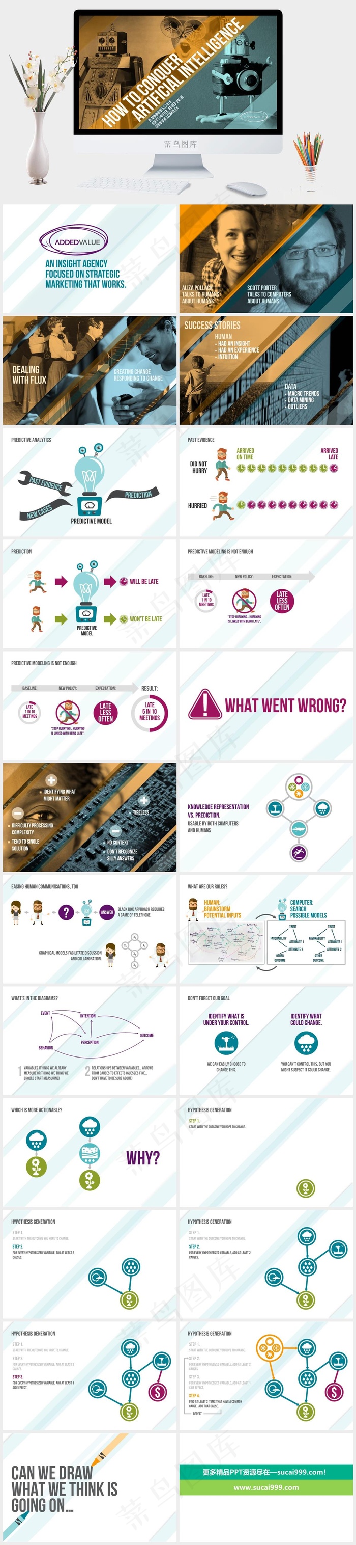 如何克服人工智能欧美风ppt模版青色硬朗PPT模板青色硬朗PPT模板