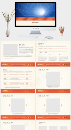 欧美简约商务ppt模板PPT模板PPT模板预览图