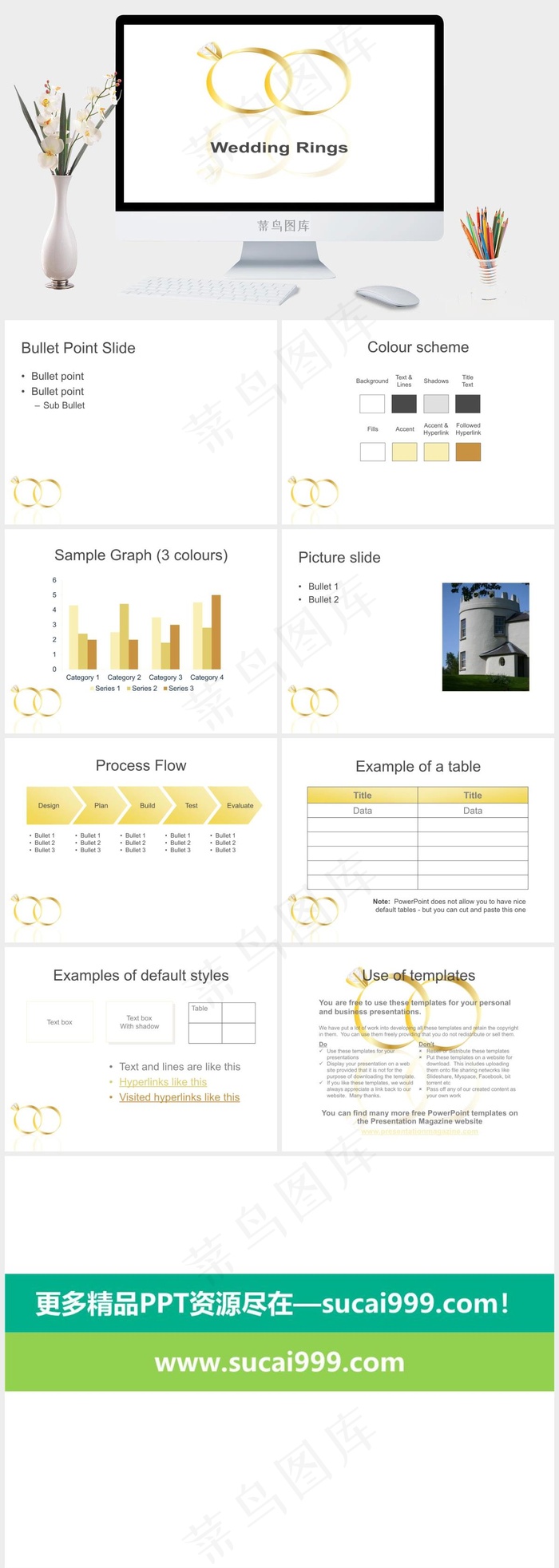 结婚戒指的PowerPoint模板白色简洁PPT模板白色简洁PPT模板