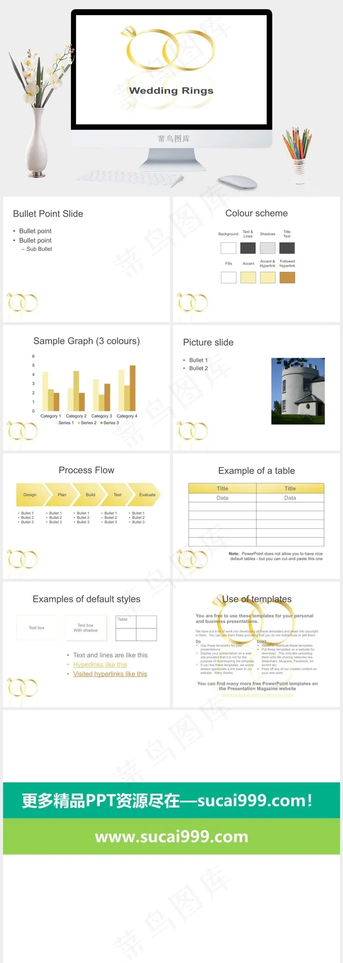 结婚戒指的PowerPoint模板白色简洁PPT模板白色简洁PPT模板