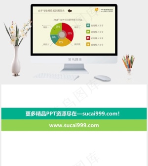 扁平可编辑数据四色饼形图表图表黄色营销PPT模板图表
黄色营销PPT模板预览图