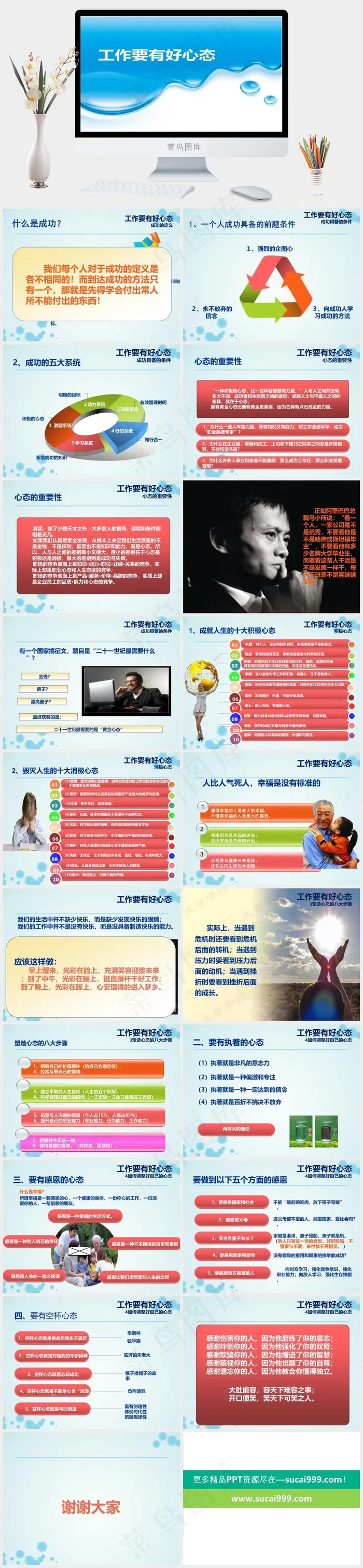 工作要有好心态ppt模板白色PPT模板白色PPT模板