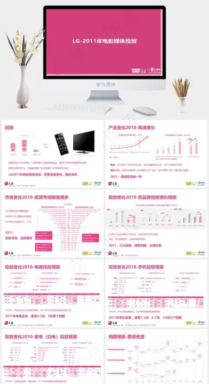 电影风格ppt模板下载红色简洁营销PPT模板预览图