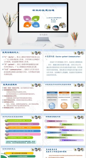医科大学有关医患问题与医患关系的p...白色卡通风PPT模板预览图