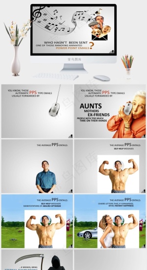 专业ppt作品欣赏灰色PPT模板预览图