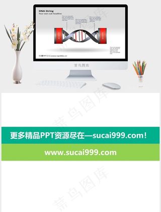 国外DNA基因灰色白色素雅PPT模板灰色白色素雅营销PPT模板