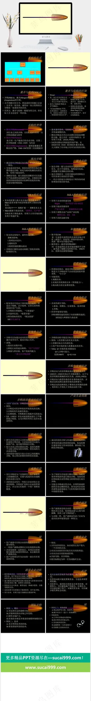 黑色底图黄色简洁PPT模板预览图