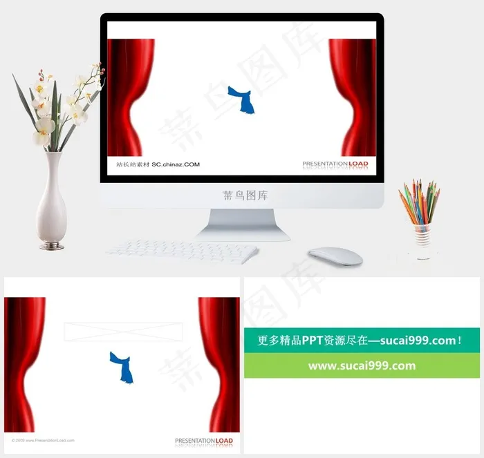 圣诞雪人PPT模板下载白色简洁PPT模板