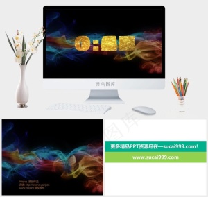 1分钟计时器PPT模板黑色PPT模板黑色PPT模板预览图