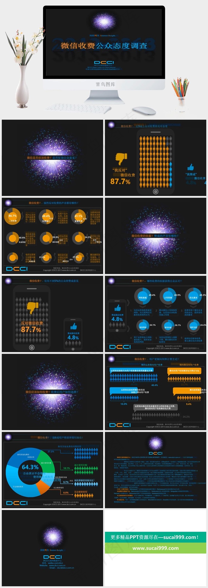 微信海报互联网灰色硬朗简洁PPT模板灰色硬朗简洁PPT模板