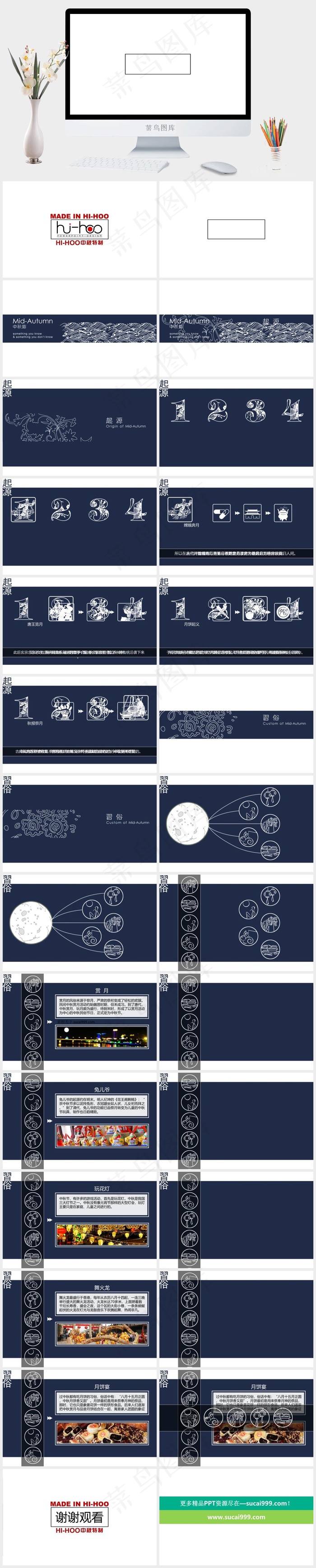 传统中秋节习俗PPT模板白色简洁PPT模板白色简洁PPT模板
