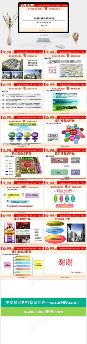 房地产营销诊断报告PPT模板白色营销PPT模板预览图
